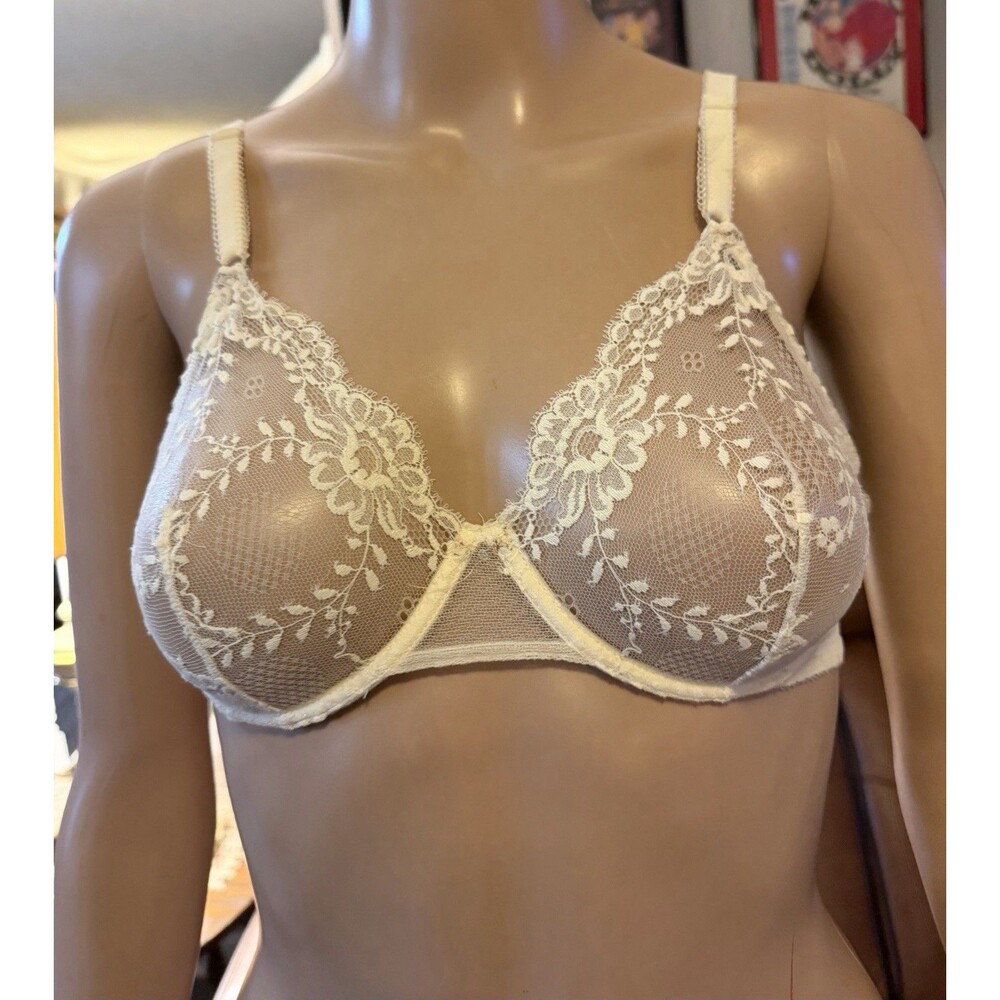 LEJABY LARA Lace Bra Vintage 1980s 34 B FRANCE Lingerie Sexy
